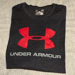 Under Armour Men’s Long Sleeve - Gray/Red - Size Large